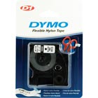 Teippi DYMO D1 19mm joustava musta/valkoinen